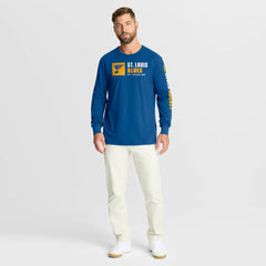 St. Louis Blues Fanatics Goal Crease Legacy Long Sleeve T-Shirt - Blue | Fanatics discount
