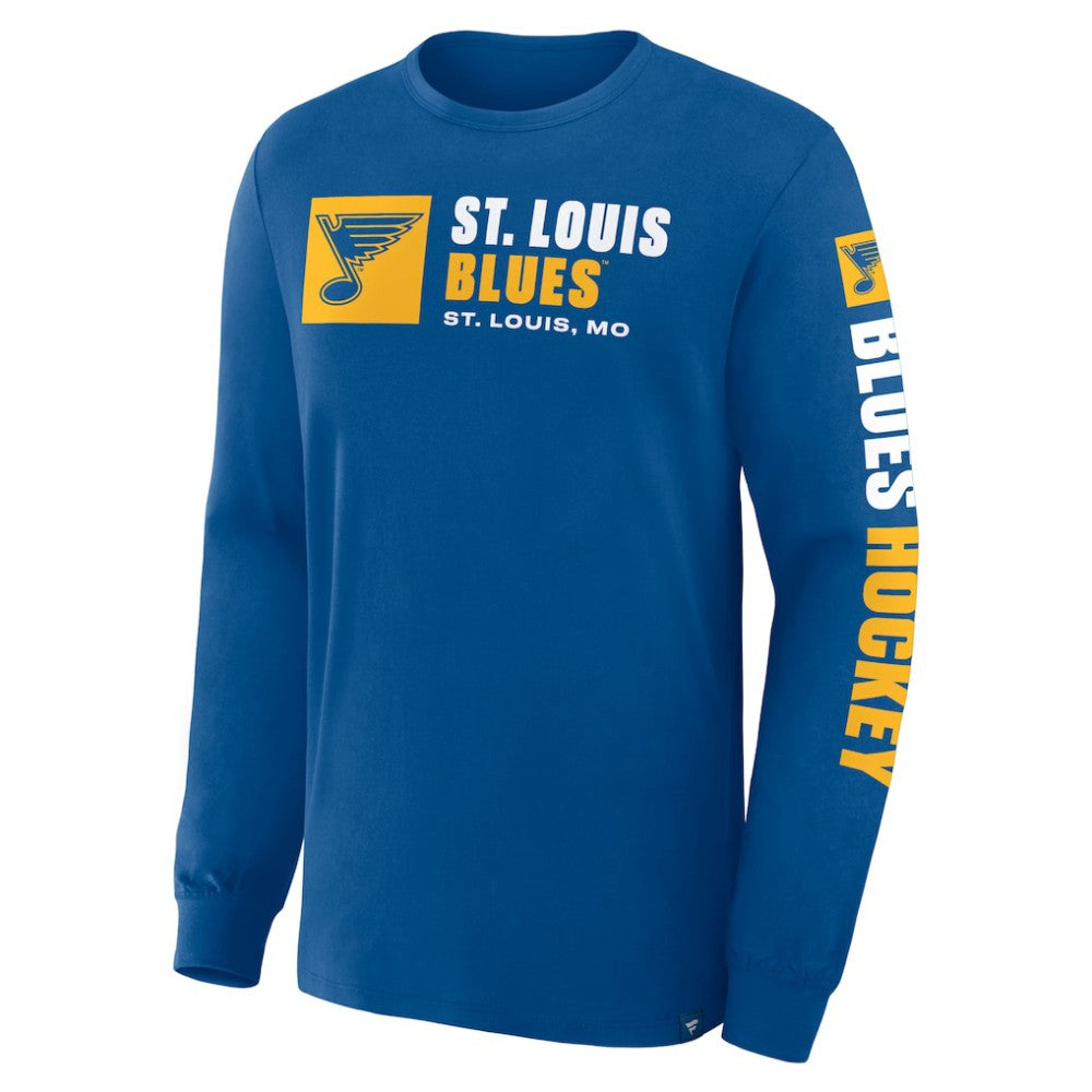 St. Louis Blues Fanatics Goal Crease Legacy Long Sleeve T-Shirt - Blue | Fanatics discount