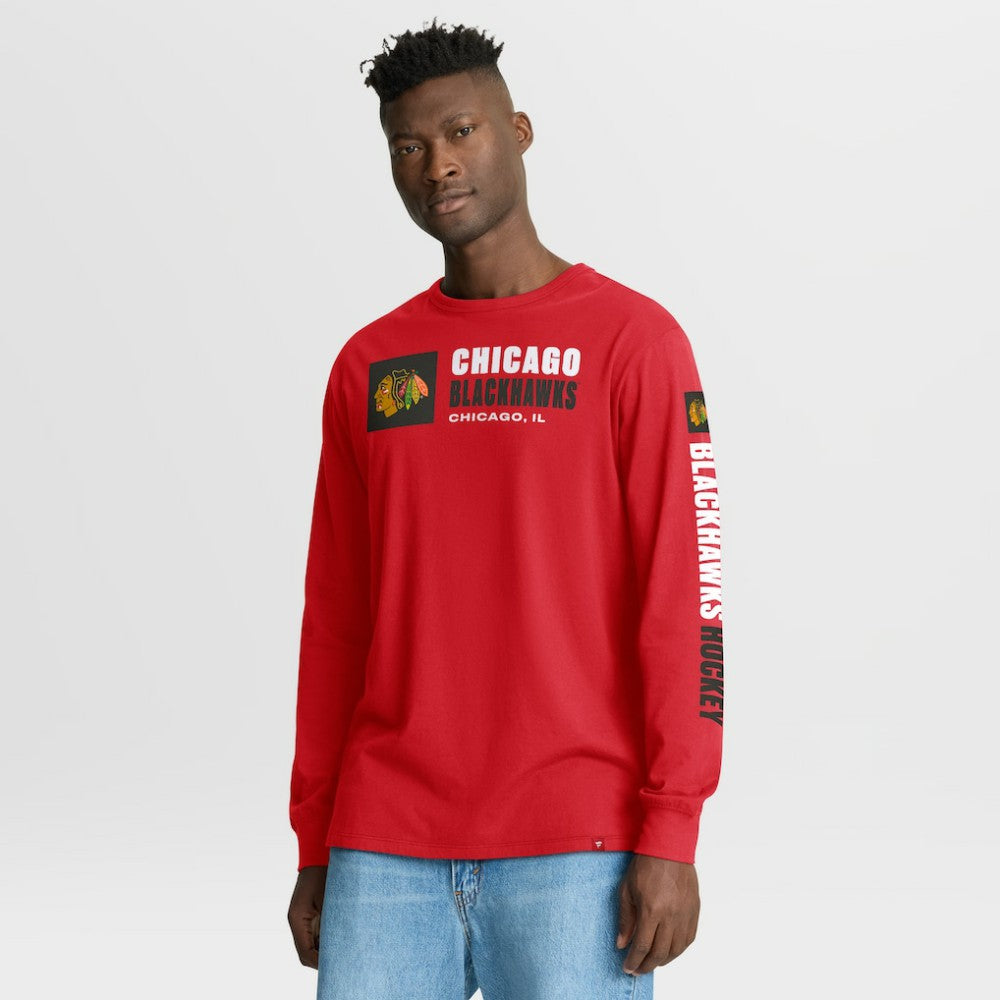 Chicago Blackhawks Fanatics Goal Crease Legacy Long Sleeve T-Shirt - Red | Fanatics online