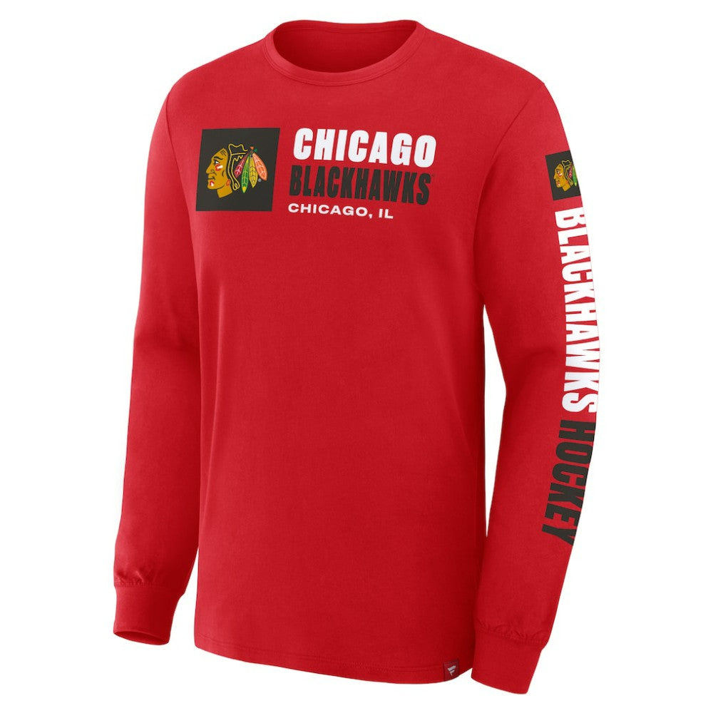 Chicago Blackhawks Fanatics Goal Crease Legacy Long Sleeve T-Shirt - Red | Fanatics online