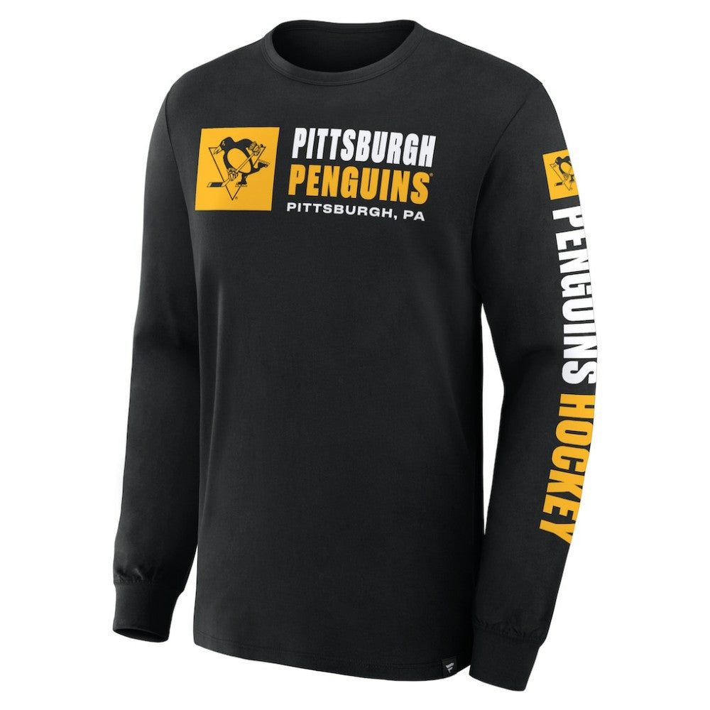 Pittsburgh Penguins Fanatics Goal Crease Legacy Long Sleeve T-Shirt - Black | Fanatics sale