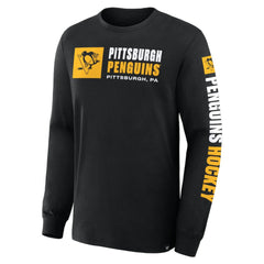 Pittsburgh Penguins Fanatics Goal Crease Legacy Long Sleeve T-Shirt - Black | Fanatics sale