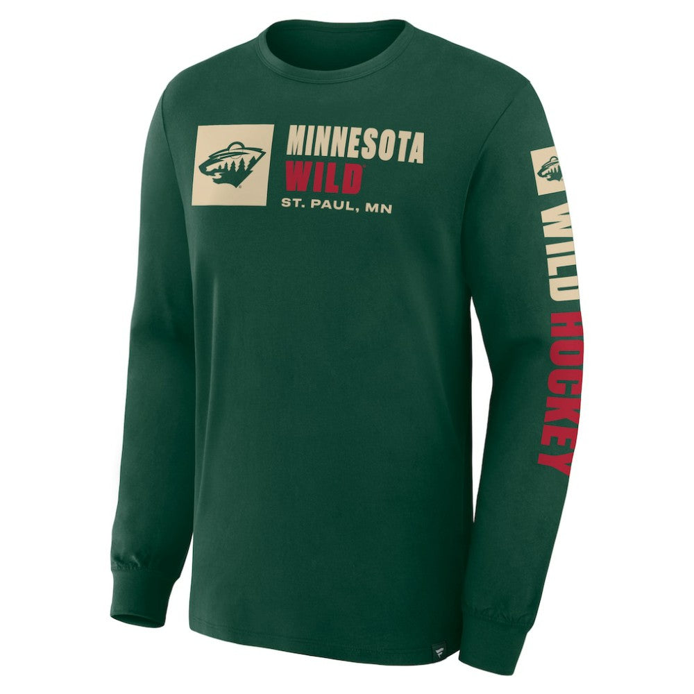 Minnesota Wild Fanatics Goal Crease Legacy Long Sleeve T-Shirt - Green | Fanatics online