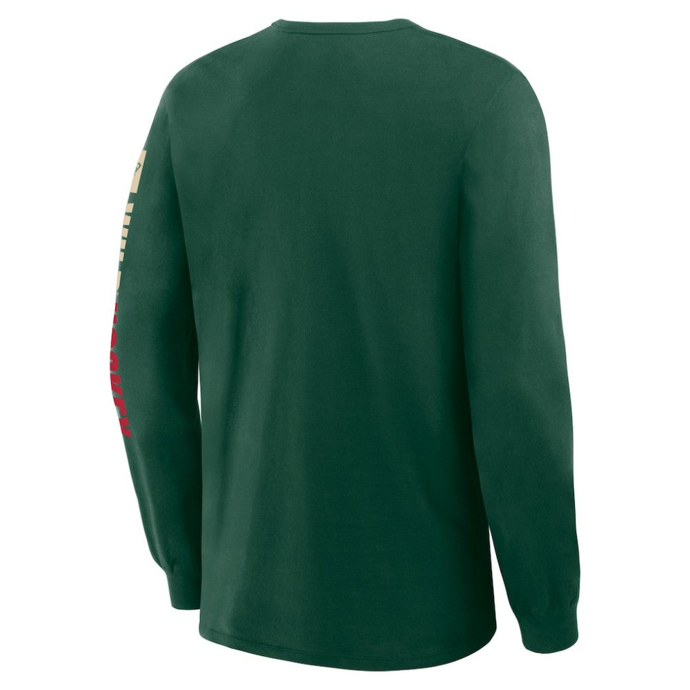 Minnesota Wild Fanatics Goal Crease Legacy Long Sleeve T-Shirt - Green | Fanatics online