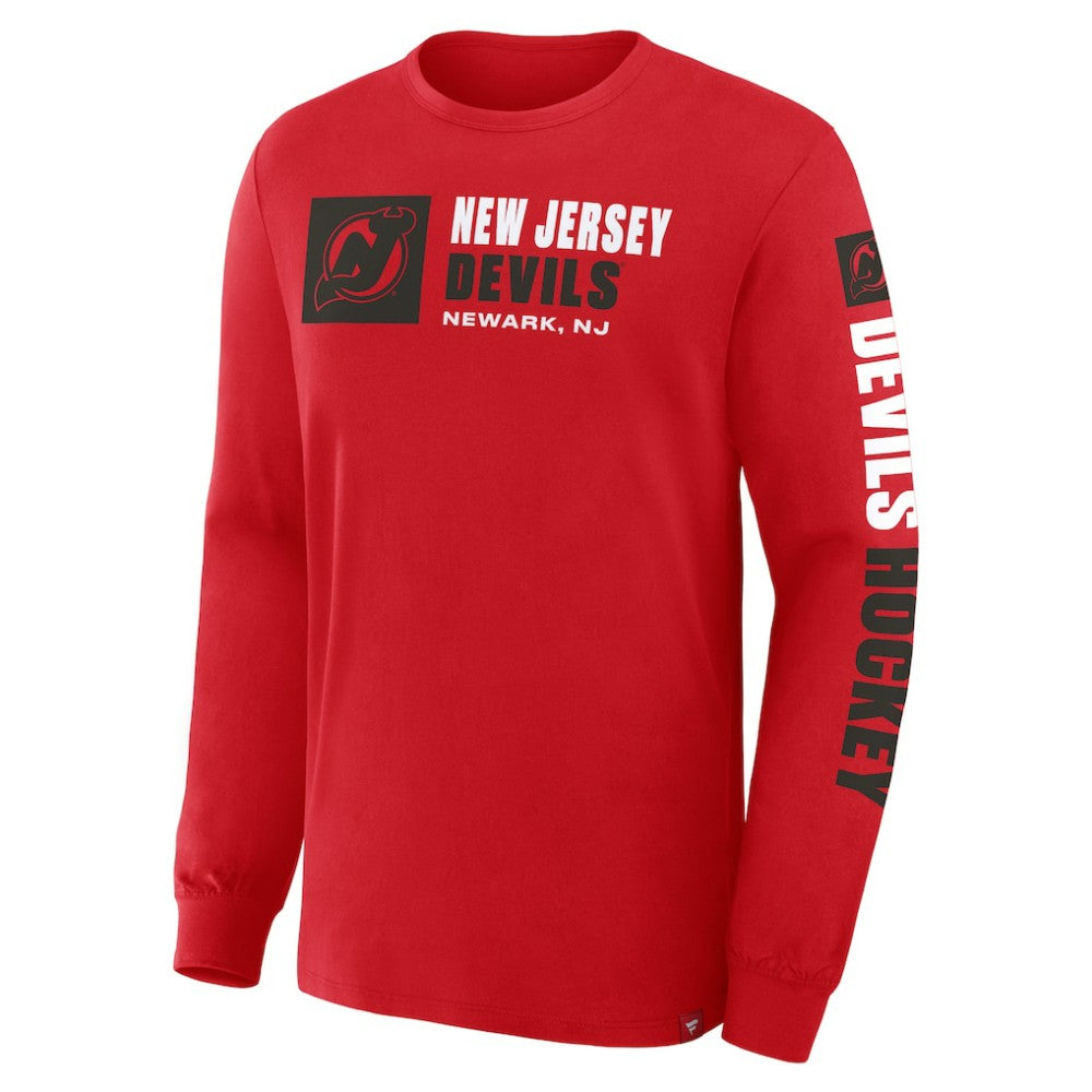 New Jersey Devils Fanatics Goal Crease Legacy Long Sleeve T-Shirt - Red | Fanatics online