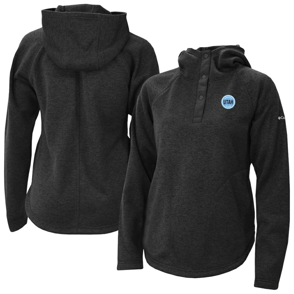 Utah Mammoth Columbia Women's Sweater Weather Quarter-Snap Hoodie - Black | NHL on sale