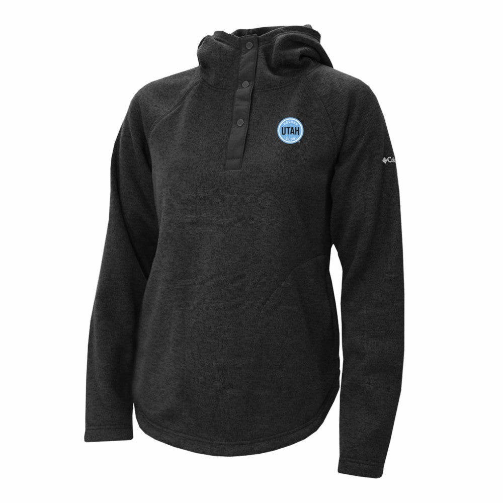 Utah Mammoth Columbia Women's Sweater Weather Quarter-Snap Hoodie - Black | NHL on sale