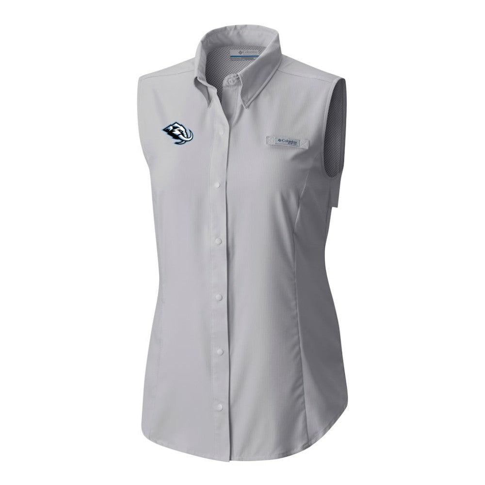 Utah Mammoth Columbia Women's Tamiami Omni-Shade Sleeveless Button-Up Shirt - Gray | NHL online