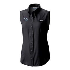 Utah Mammoth Columbia Women's Tamiami Omni-Shade Sleeveless Button-Up Shirt - Black | NHL sale
