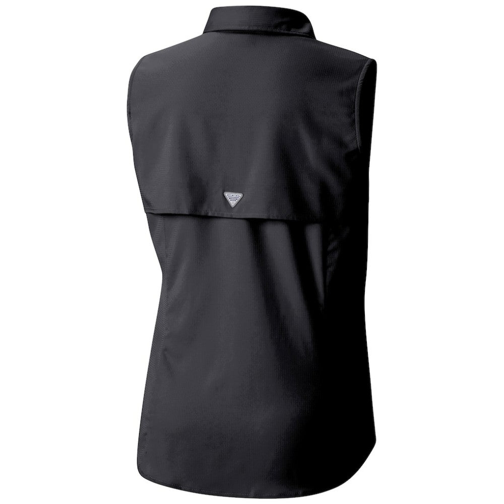 Utah Mammoth Columbia Women's Tamiami Omni-Shade Sleeveless Button-Up Shirt - Black | NHL sale