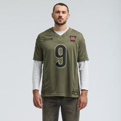 Joe Burrow Cincinnati Bengals 2025 Salute to Service Limited Jersey - Olive - Nike