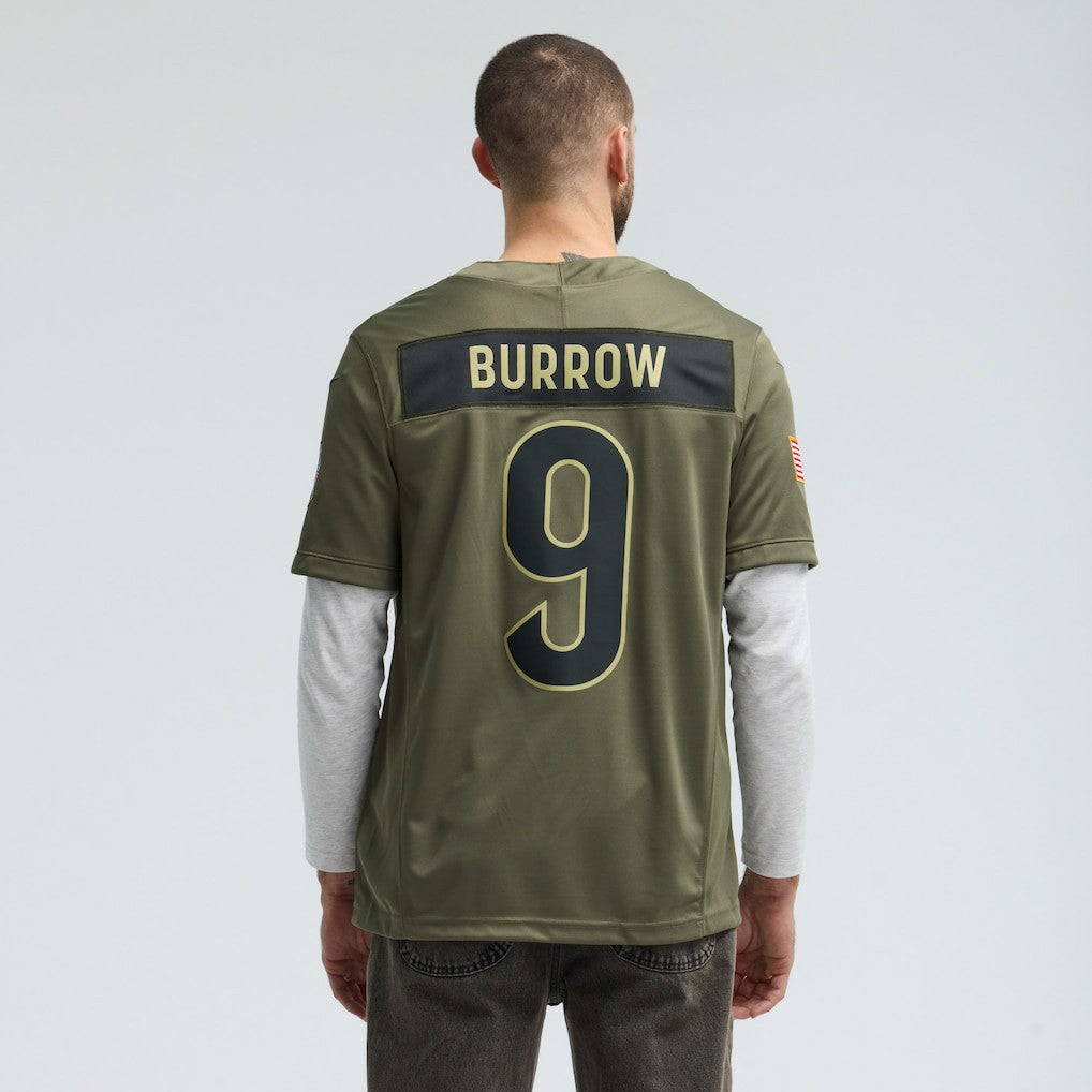 Joe Burrow Cincinnati Bengals 2025 Salute to Service Limited Jersey - Olive - Nike
