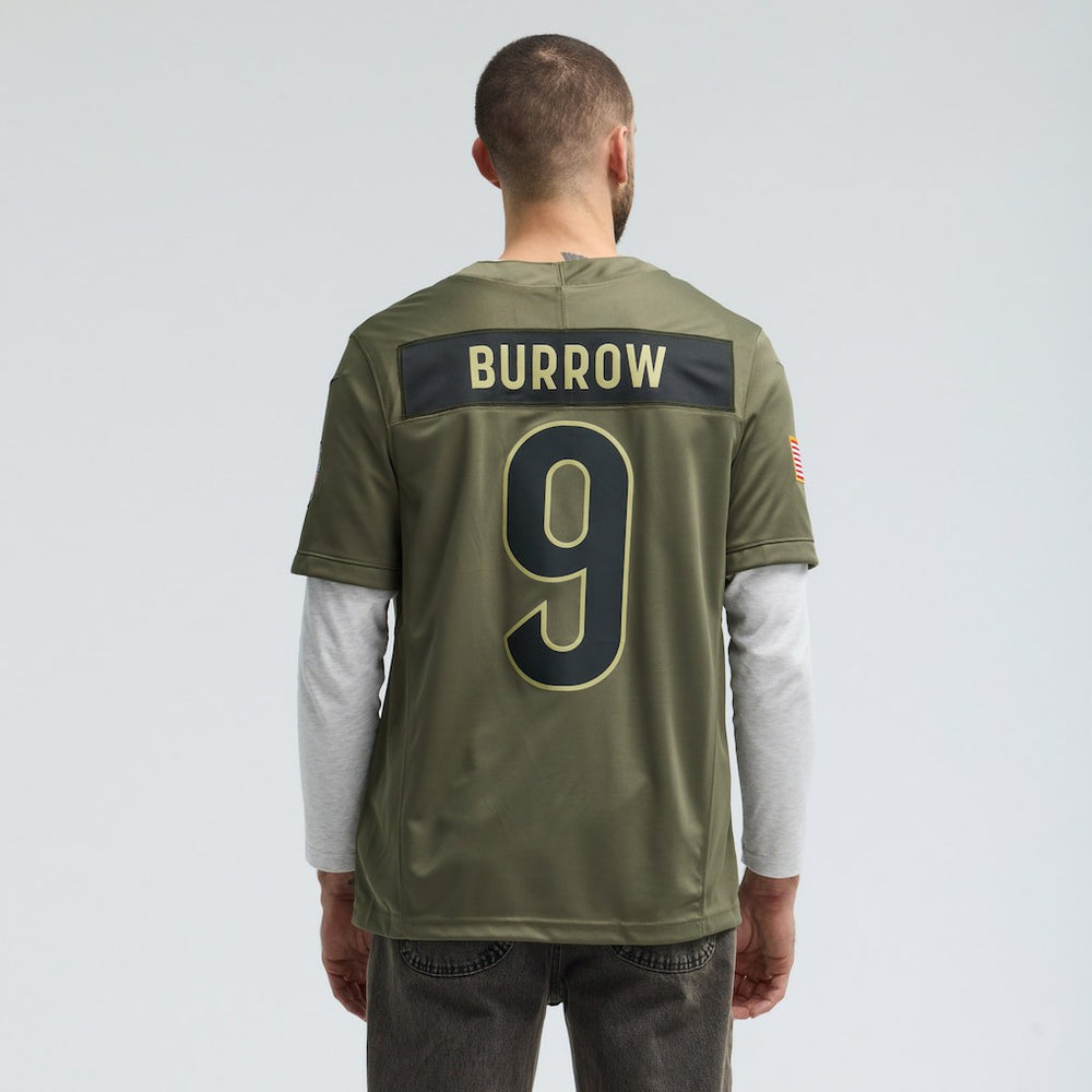 Joe Burrow Cincinnati Bengals 2025 Salute to Service Limited Jersey - Olive - Nike