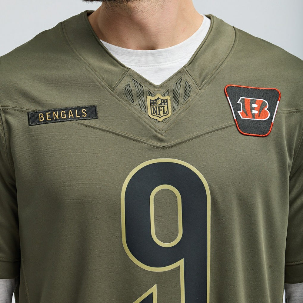 Joe Burrow Cincinnati Bengals 2025 Salute to Service Limited Jersey - Olive - Nike