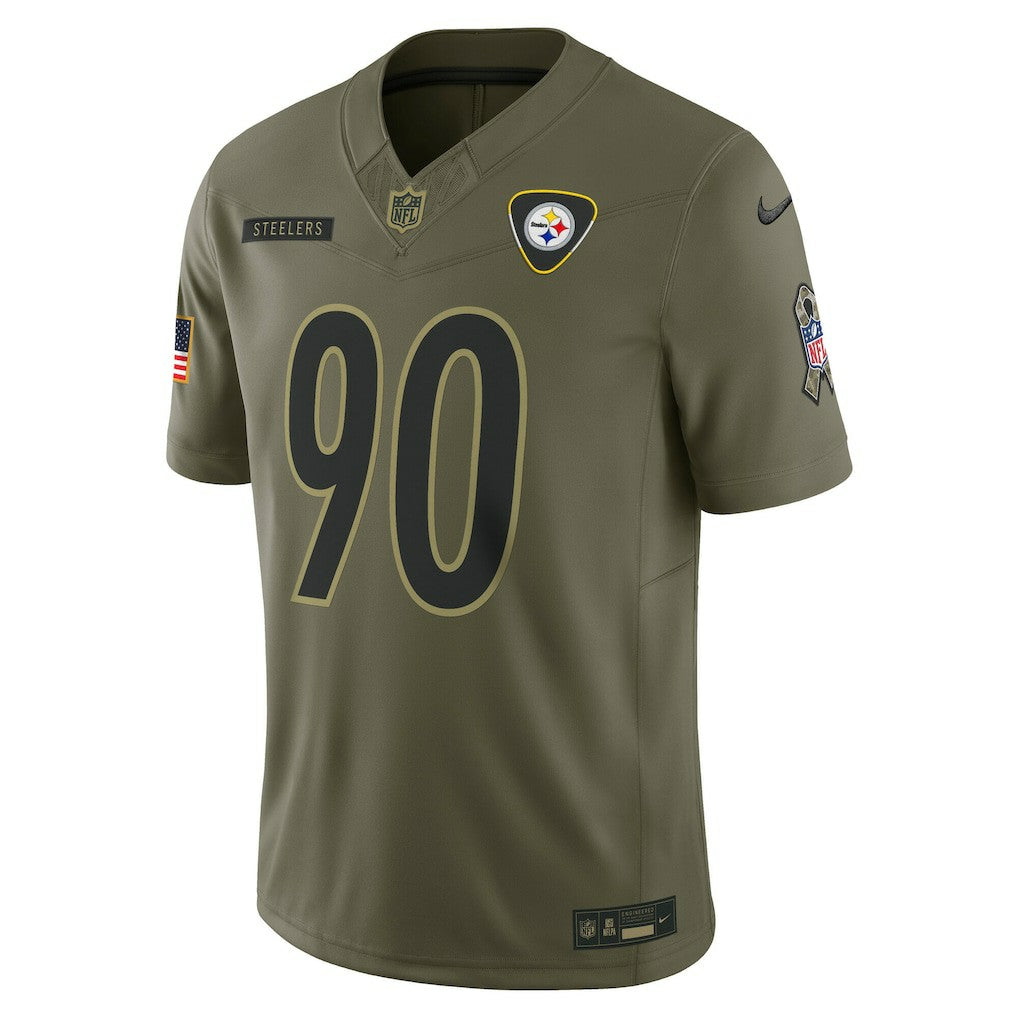 T.J. Watt Pittsburgh Steelers 2025 Salute to Service Limited Jersey - Olive - Nike
