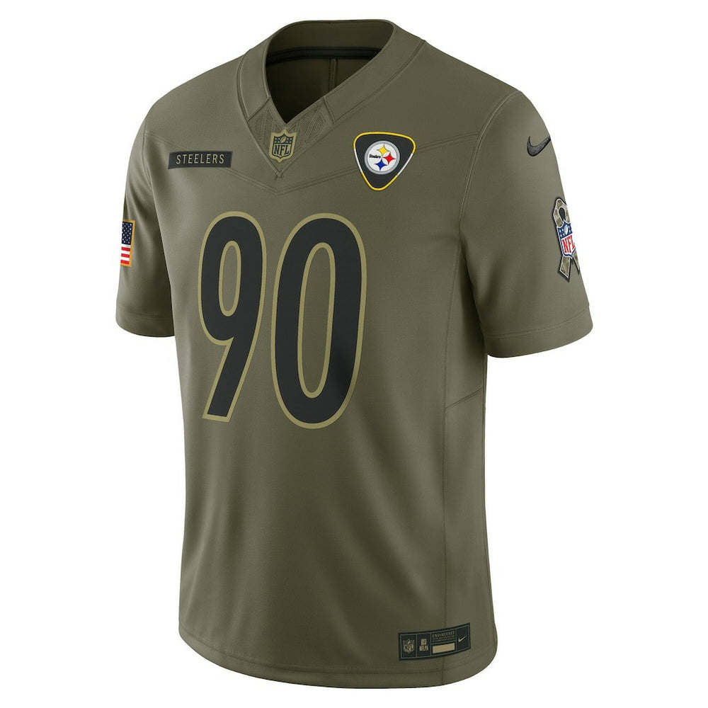 T.J. Watt Pittsburgh Steelers 2025 Salute to Service Limited Jersey - Olive - Nike