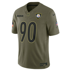 T.J. Watt Pittsburgh Steelers 2025 Salute to Service Limited Jersey - Olive - Nike