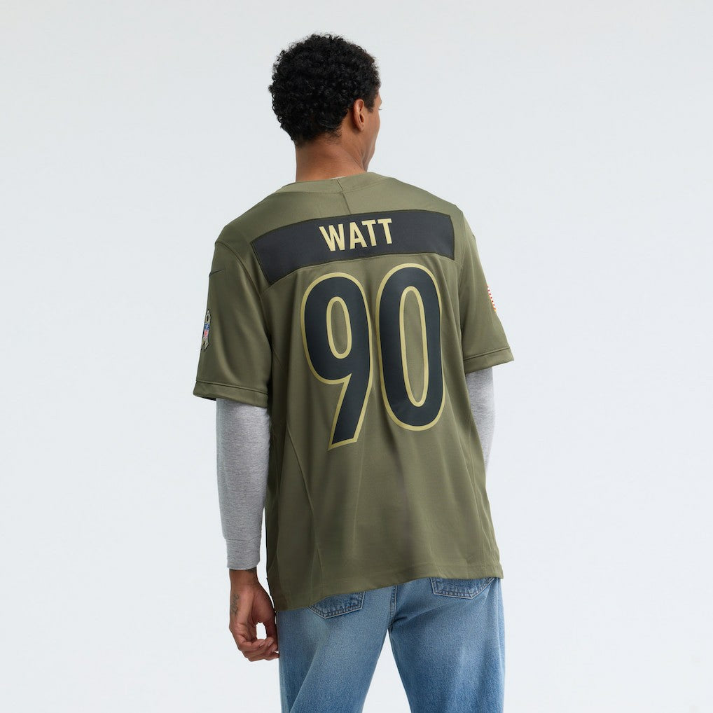 T.J. Watt Pittsburgh Steelers 2025 Salute to Service Limited Jersey - Olive - Nike