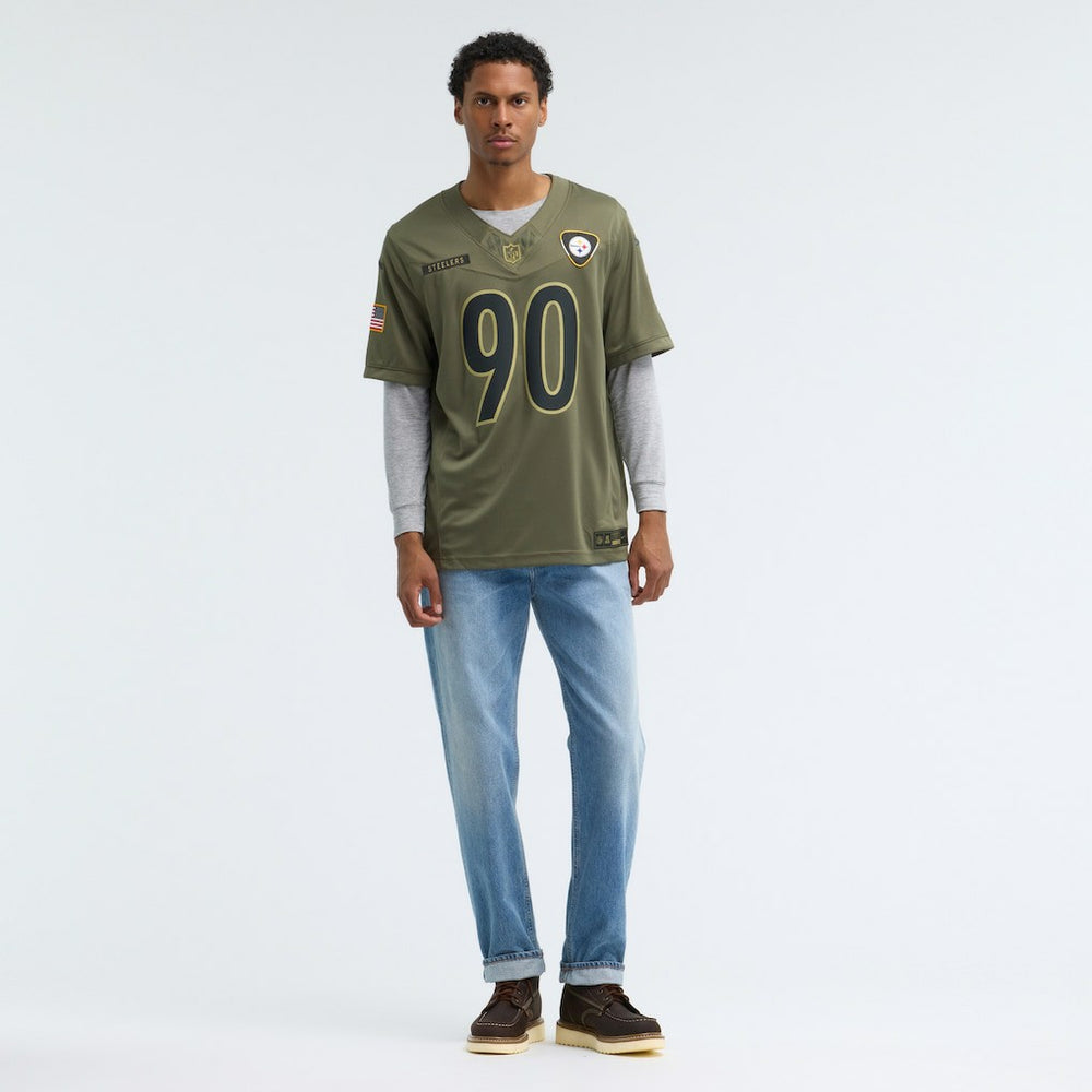 T.J. Watt Pittsburgh Steelers 2025 Salute to Service Limited Jersey - Olive - Nike