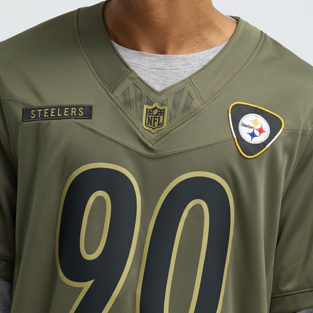 T.J. Watt Pittsburgh Steelers 2025 Salute to Service Limited Jersey - Olive - Nike