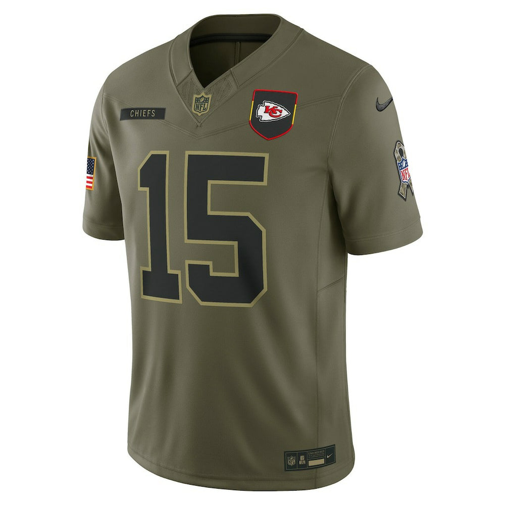 Patrick Mahomes Kansas City Chiefs 2025 Salute to Service Limited Jersey - Olive - Nike