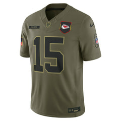 Patrick Mahomes Kansas City Chiefs 2025 Salute to Service Limited Jersey - Olive - Nike