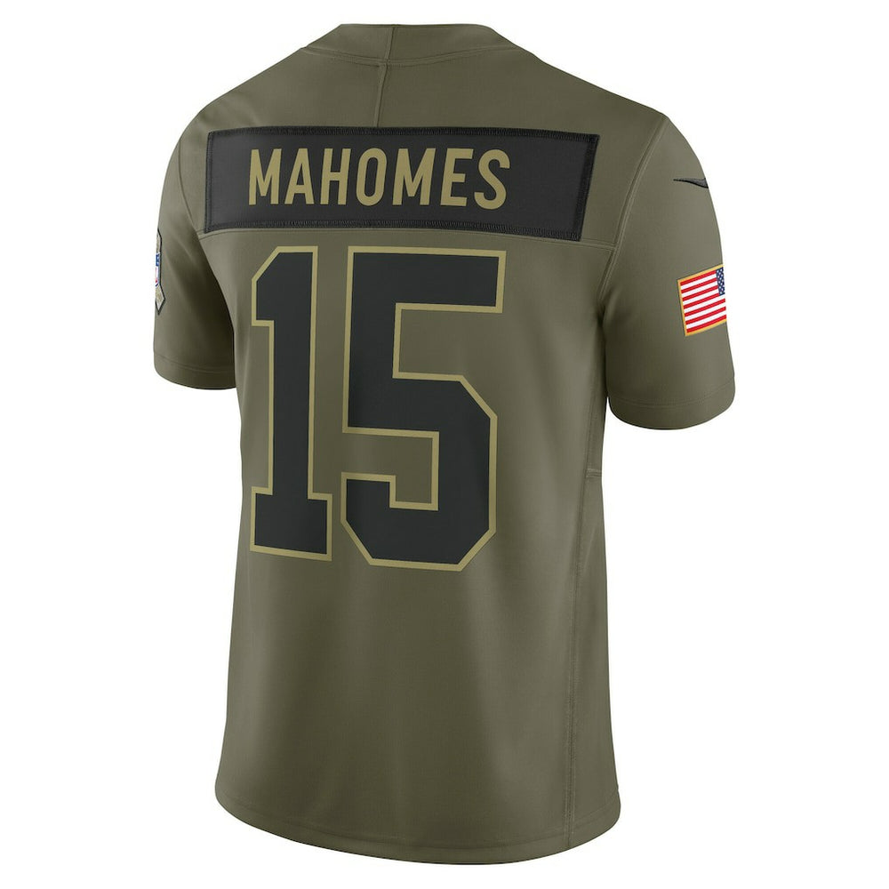 Patrick Mahomes Kansas City Chiefs 2025 Salute to Service Limited Jersey - Olive - Nike