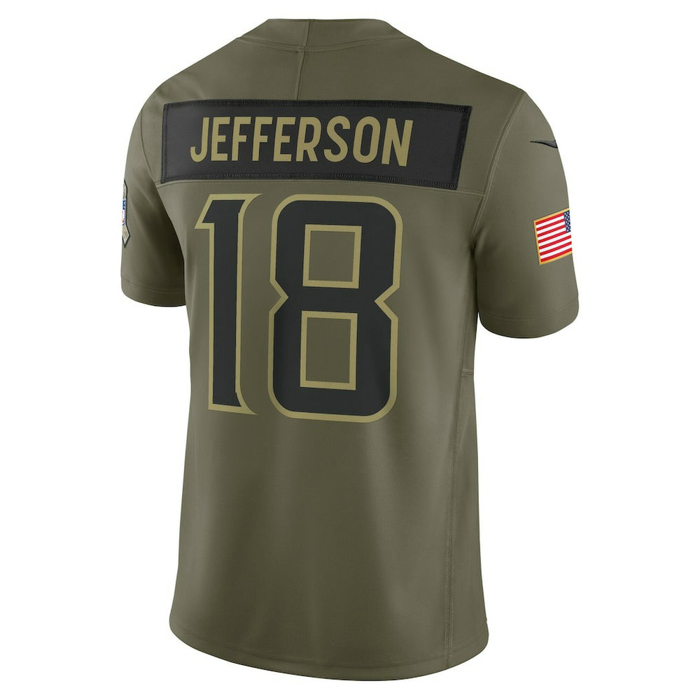 Justin Jefferson Minnesota Vikings 2025 Salute to Service Limited Jersey - Olive - Nike