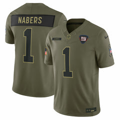 Malik Nabers New York Giants 2025 Salute to Service Limited Jersey - Olive - Nike