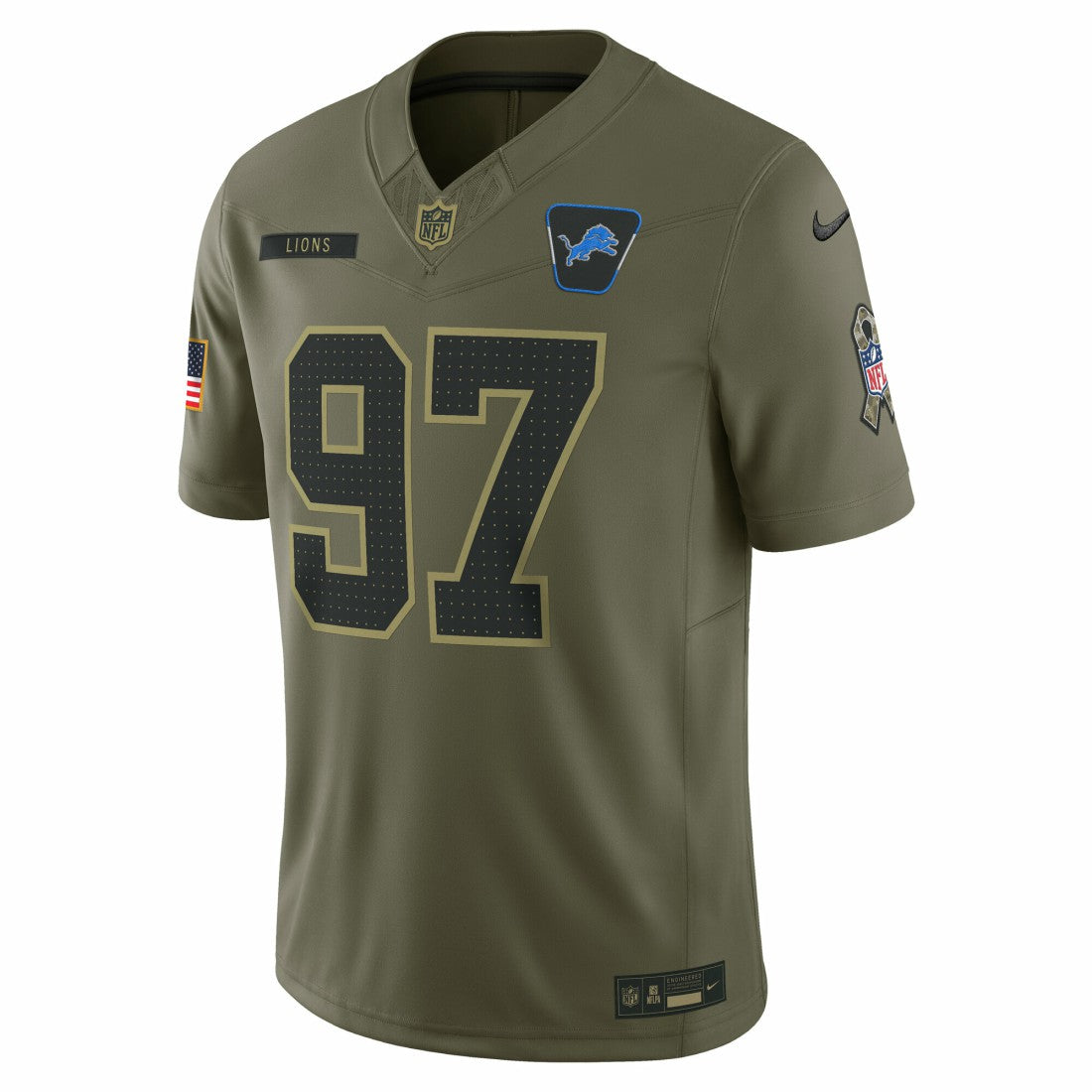 Aidan Hutchinson Detroit Lions 2025 Salute to Service Limited Jersey - Olive - Nike