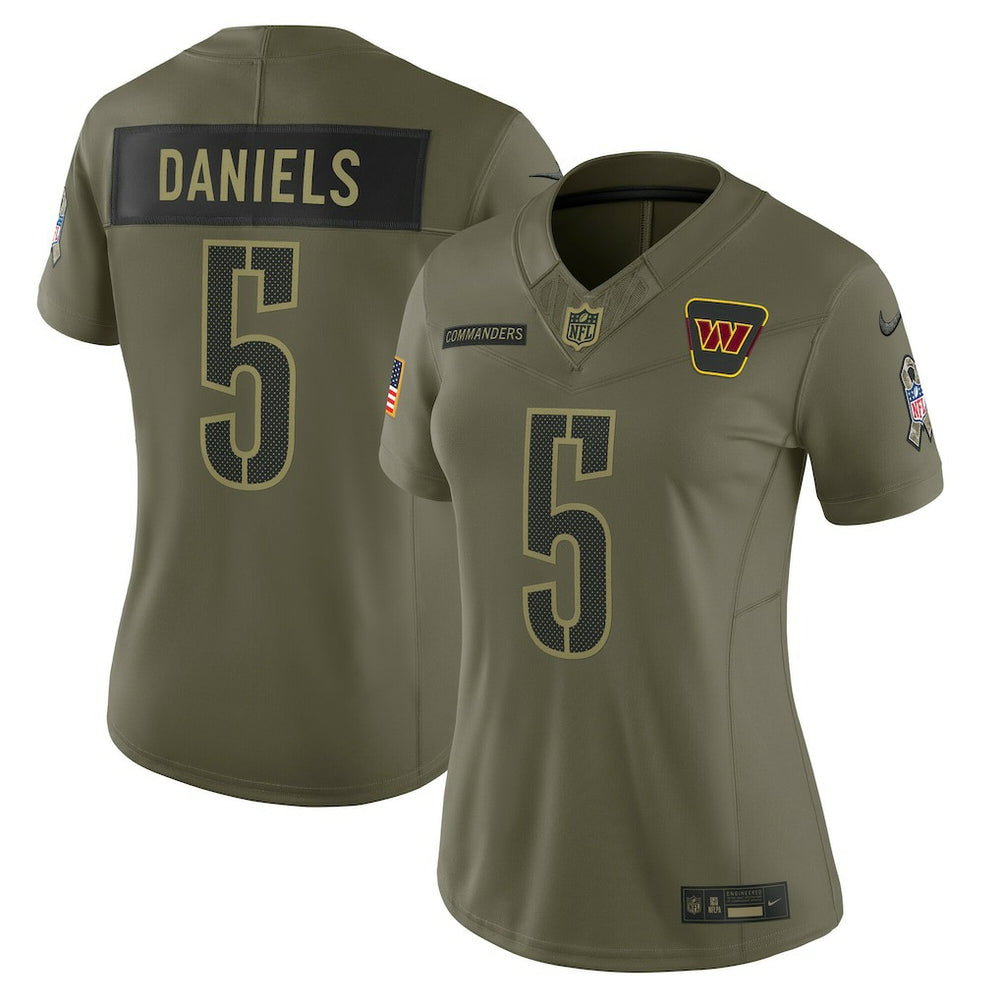 Jayden Daniels Washington Commanders Women's 2025 Salute to Service Limited Jersey - Olive - Nike