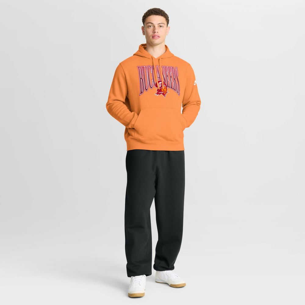 Tampa Bay Buccaneers Full Blitz Club Fleece Pullover Hoodie - Orange - Nike