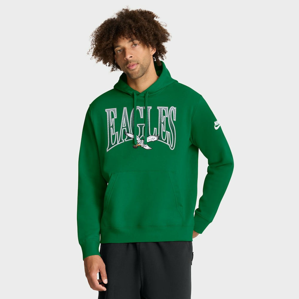Philadelphia Eagles Full Blitz Club Fleece Pullover Hoodie - Green - Nike