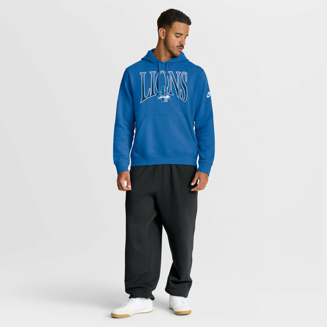 Detroit Lions Full Blitz Club Fleece Pullover Hoodie - Blue - Nike