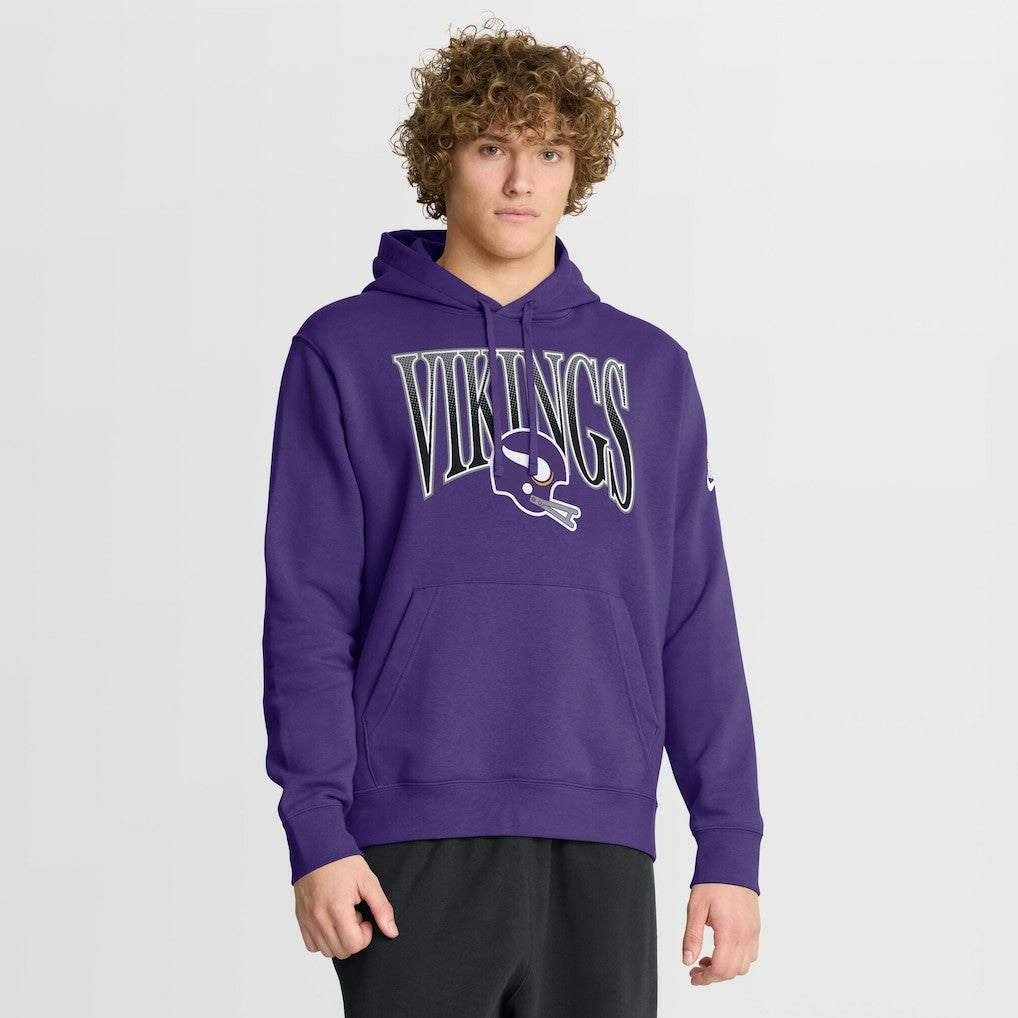 Minnesota Vikings Full Blitz Club Fleece Pullover Hoodie - Purple - Nike