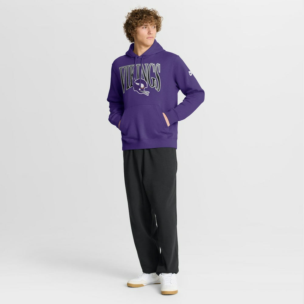 Minnesota Vikings Full Blitz Club Fleece Pullover Hoodie - Purple - Nike