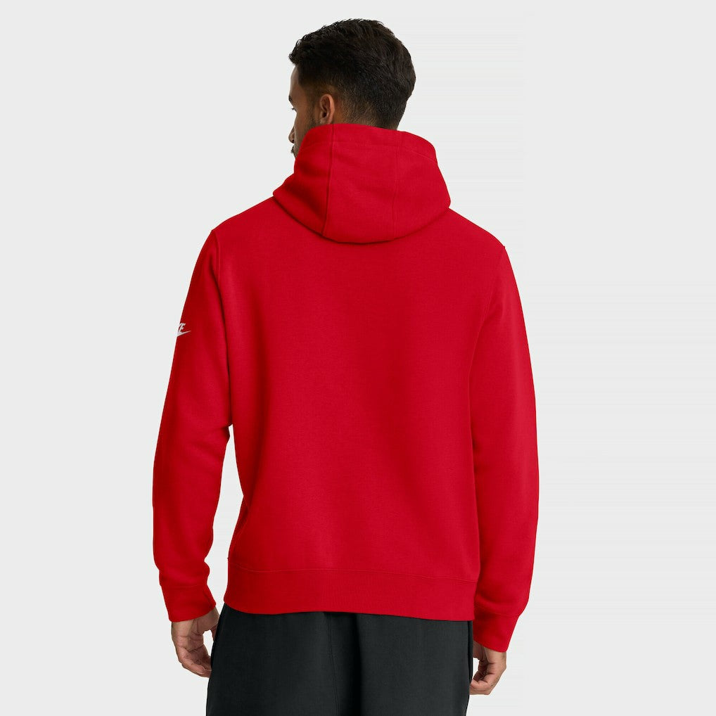 San Francisco 49ers Full Blitz Club Fleece Pullover Hoodie - Scarlet - Nike