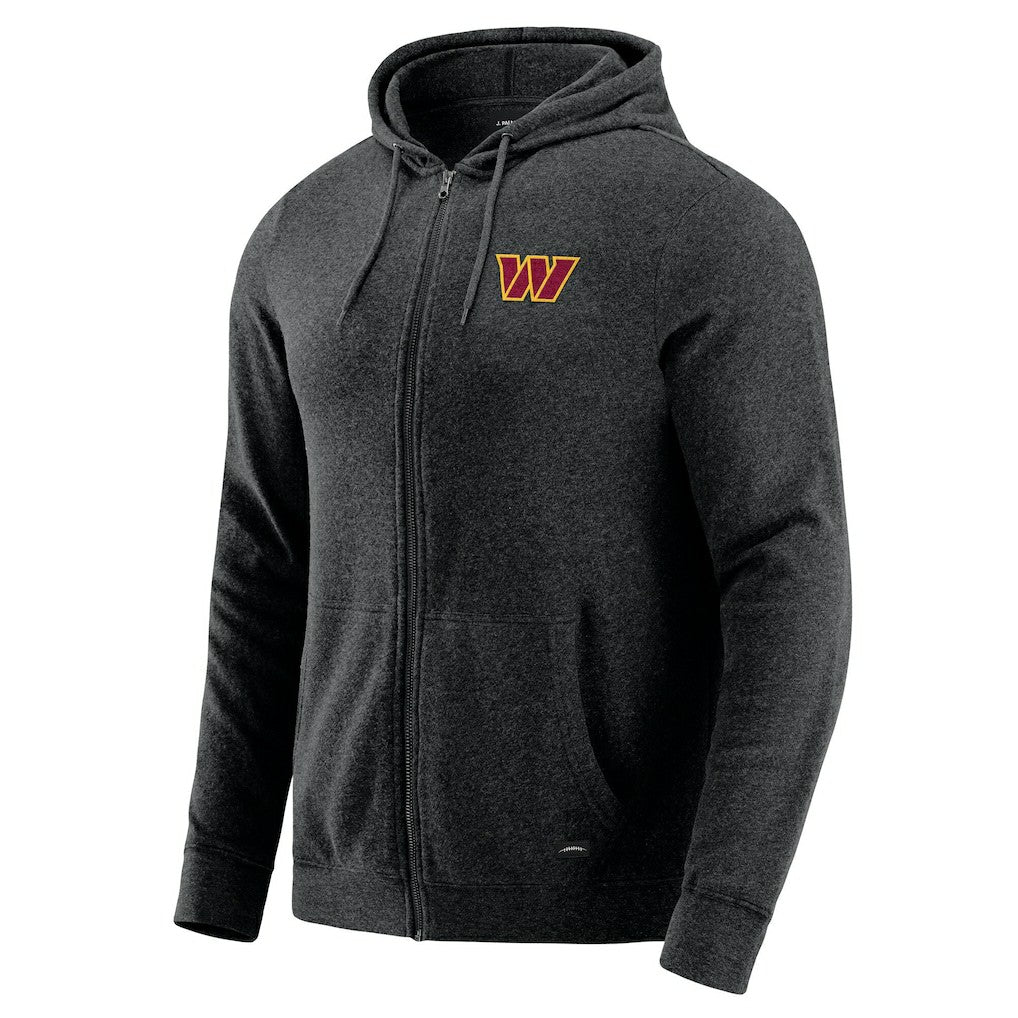 Washington Commanders J. Palmer Players Lounge Tri-Blend Full-Zip Hoodie - Dark Heather Gray - NFL