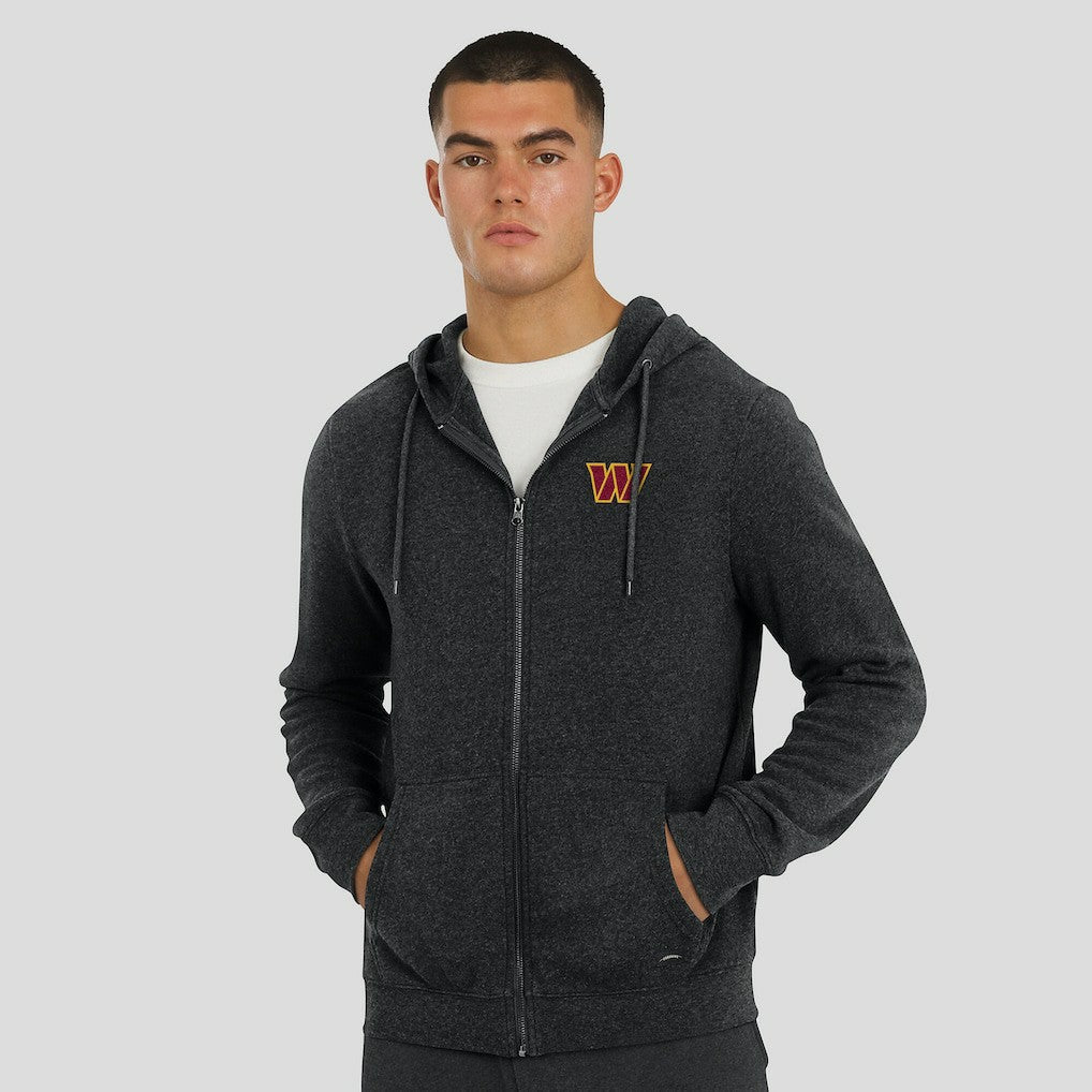 Washington Commanders J. Palmer Players Lounge Tri-Blend Full-Zip Hoodie - Dark Heather Gray - NFL