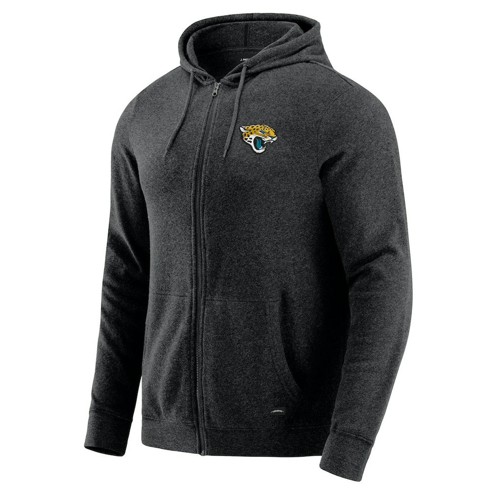 Jacksonville Jaguars J. Palmer Players Lounge Tri-Blend Full-Zip Hoodie - Dark Heather Gray - NFL