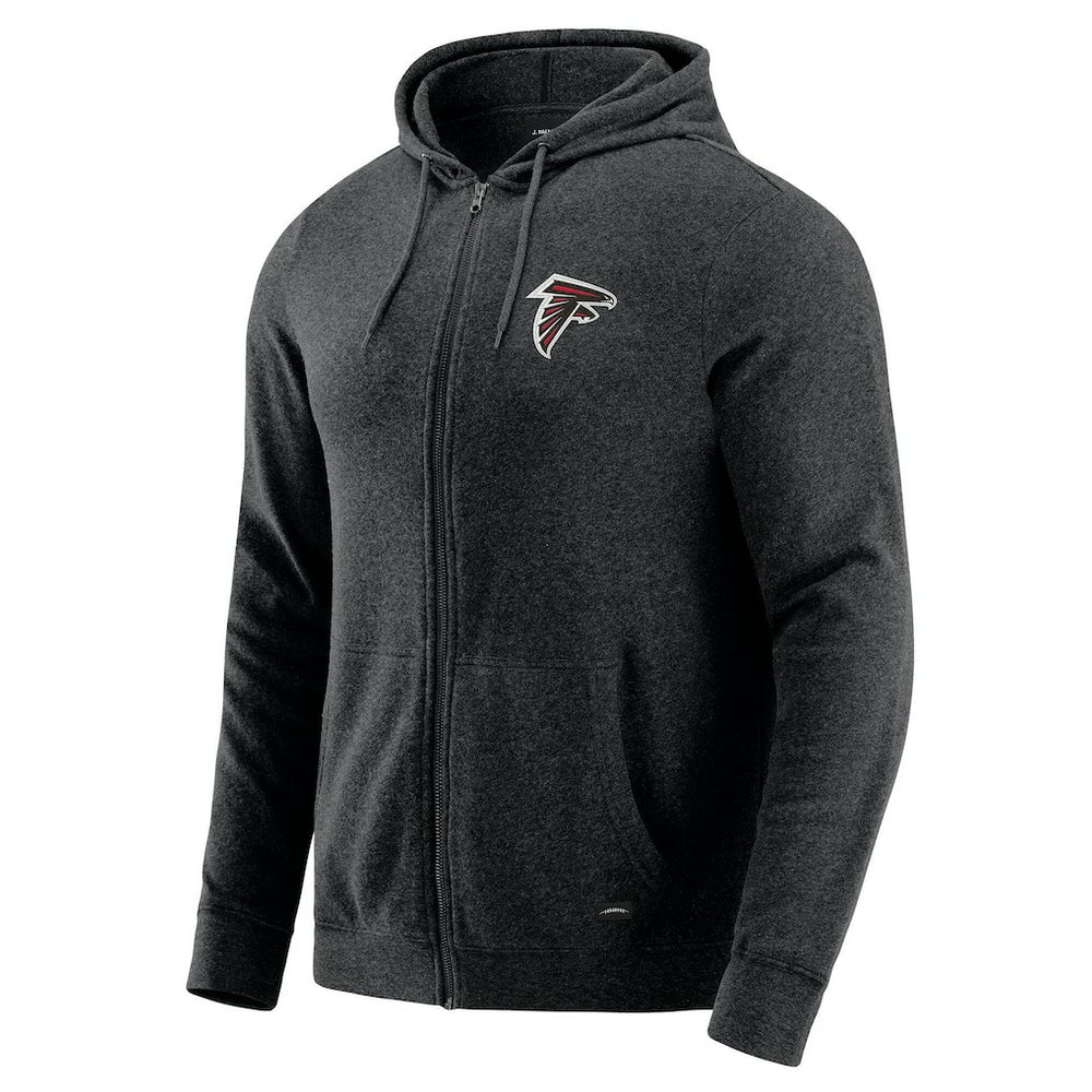 Atlanta Falcons J. Palmer Players Lounge Tri-Blend Full-Zip Hoodie - Dark Heather Gray - NFL