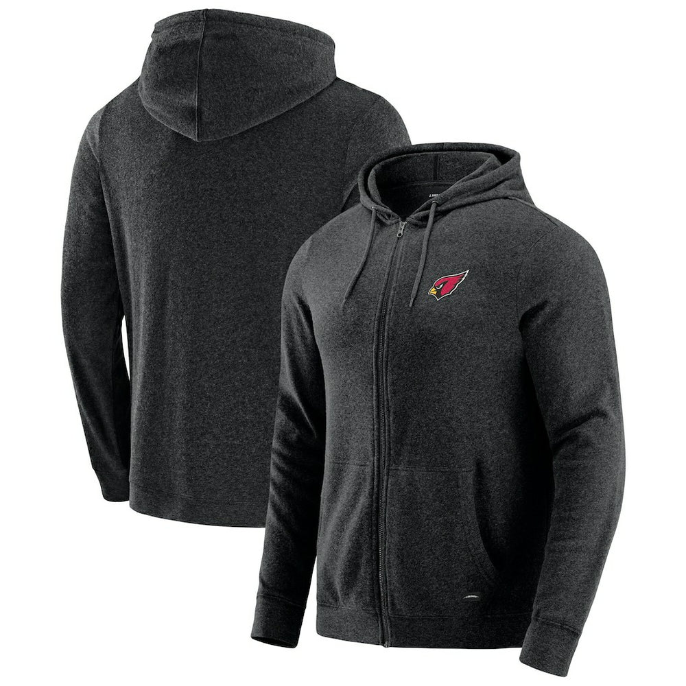 Arizona Cardinals J. Palmer Players Lounge Tri-Blend Full-Zip Hoodie - Dark Heather Gray - NFL