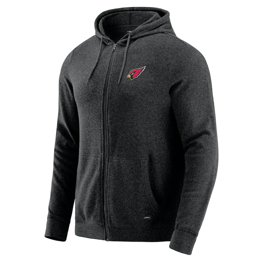 Arizona Cardinals J. Palmer Players Lounge Tri-Blend Full-Zip Hoodie - Dark Heather Gray - NFL