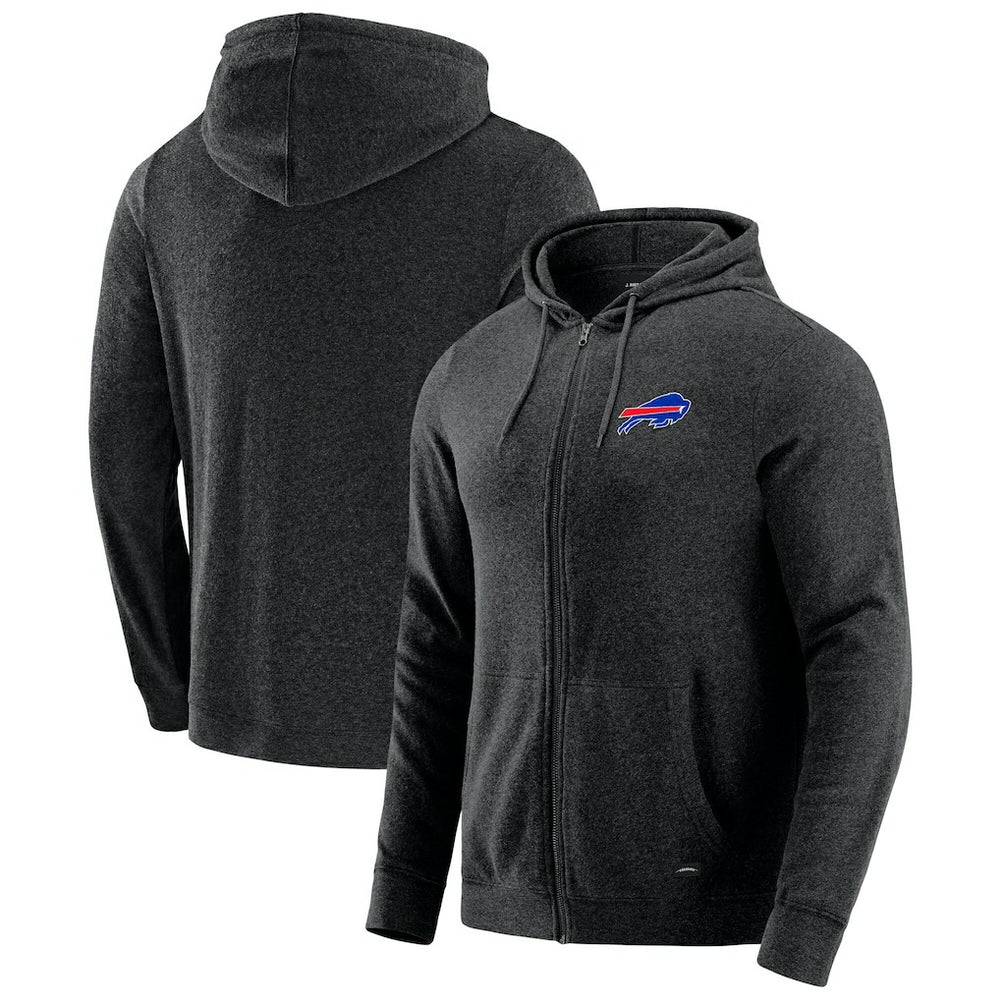 Buffalo Bills J. Palmer Players Lounge Tri-Blend Full-Zip Hoodie - Dark Heather Gray - NFL