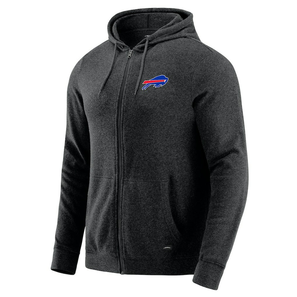 Buffalo Bills J. Palmer Players Lounge Tri-Blend Full-Zip Hoodie - Dark Heather Gray - NFL