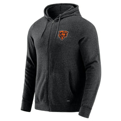 Chicago Bears J. Palmer Players Lounge Tri-Blend Full-Zip Hoodie - Dark Heather Gray - NFL