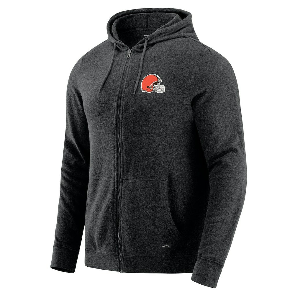 Cleveland Browns J. Palmer Players Lounge Tri-Blend Full-Zip Hoodie - Dark Heather Gray - NFL