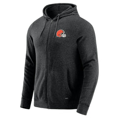 Cleveland Browns J. Palmer Players Lounge Tri-Blend Full-Zip Hoodie - Dark Heather Gray - NFL