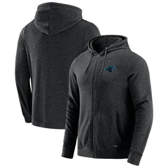 Carolina Panthers J. Palmer Players Lounge Tri-Blend Full-Zip Hoodie - Dark Heather Gray - NFL