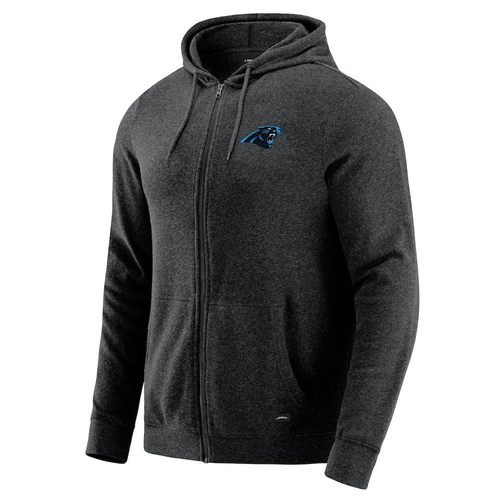 Carolina Panthers J. Palmer Players Lounge Tri-Blend Full-Zip Hoodie - Dark Heather Gray - NFL